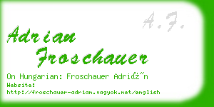 adrian froschauer business card